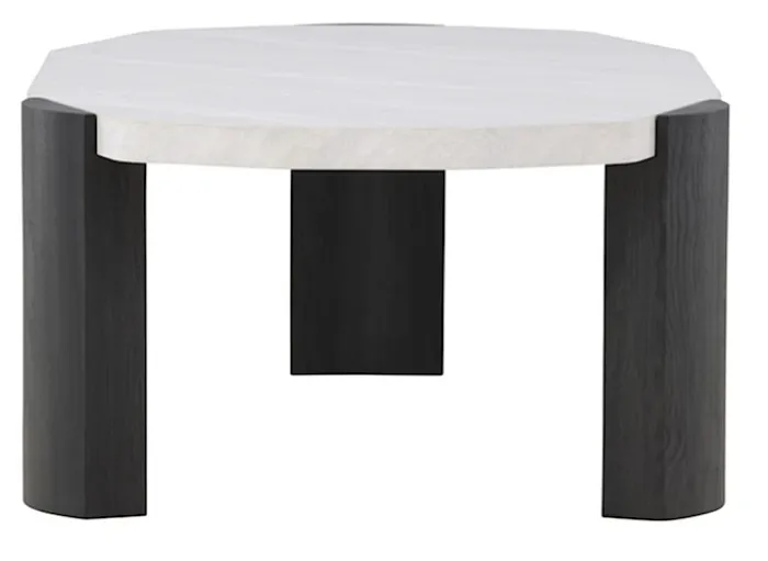 Stolik kawowy Kres 125x71 cm jasnoszary/dąb czarny
