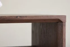 Stolik kawowy Lorren 100x50 cm mokka z półką