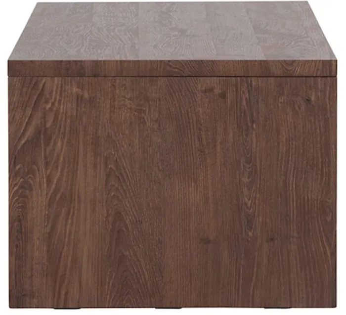 Stolik kawowy Lorren 100x50 cm mokka z półką
