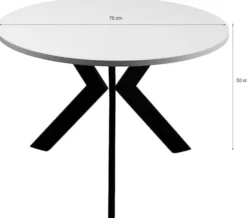 Stolik kawowy Loussly okrągły 75 cm czarny
