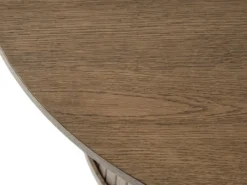 Stolik kawowy okrągły Gativel 50 cm lamele dąb palony