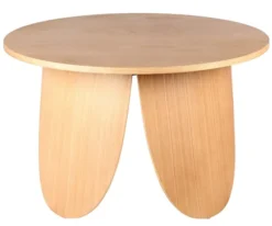 Stolik kawowy okrągły Vivially średnica 80 cm dąb naturalny