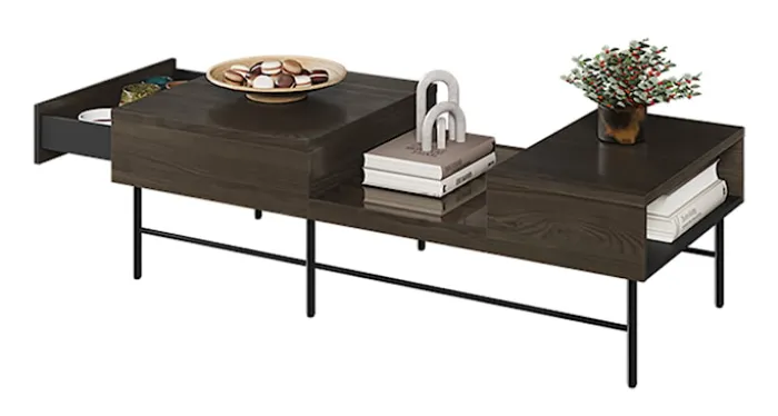 Stolik kawowy Piemonte 134x60 cm Jesion portland/czarny