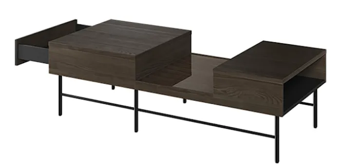 Stolik kawowy Piemonte 134x60 cm Jesion portland/czarny