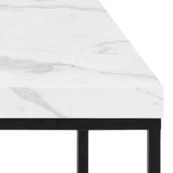 Stolik kawowy Pillys 110x55 cm biały marmur