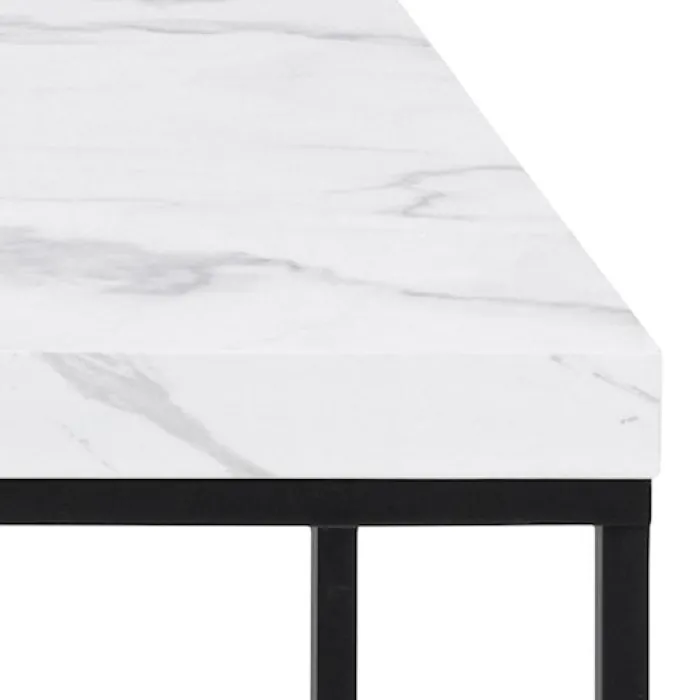 Stolik kawowy Pillys 110x55 cm biały marmur