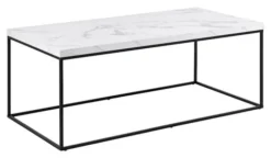 Stolik kawowy Pillys 110x55 cm biały marmur