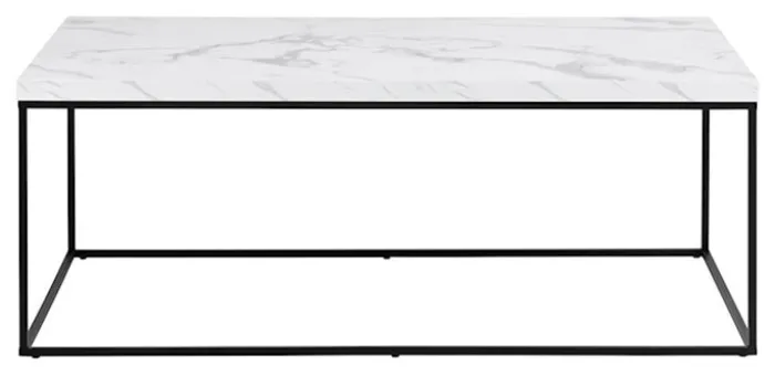 Stolik kawowy Pillys 110x55 cm biały marmur