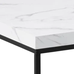 Stolik kawowy Pillys 110x55 cm biały marmur