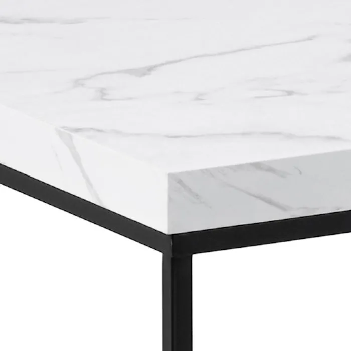 Stolik kawowy Pillys 110x55 cm biały marmur