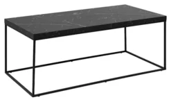 Stolik kawowy Pillys 110x55 cm cm czarny marmur
