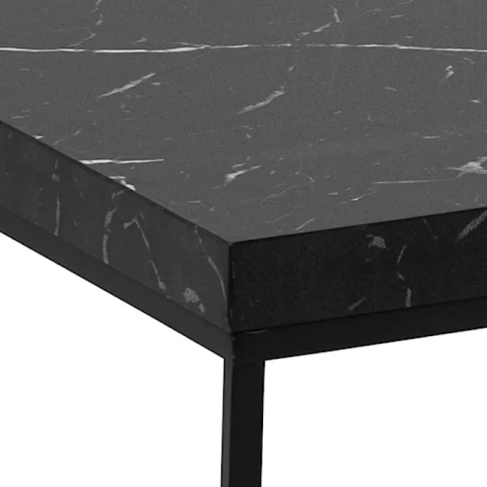 Stolik kawowy Pillys 110x55 cm cm czarny marmur