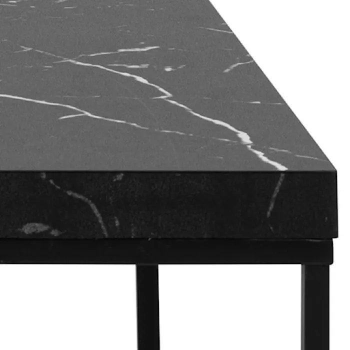 Stolik kawowy Pillys 110x55 cm cm czarny marmur