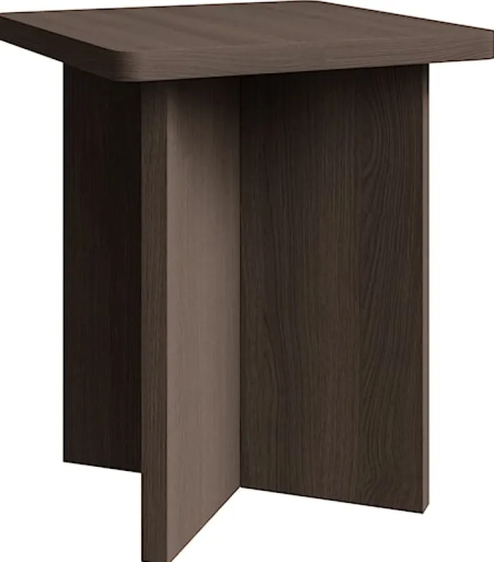 Stolik kawowy Qubeo kwadratowy 42 cm jesion prestige bronze