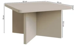 Stolik kawowy Qubeo kwadratowy 60 cm dąb olejowany
