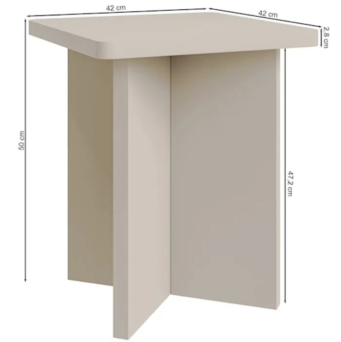 Stolik kawowy Qubeo kwadratowy 42 cm dąb olejowany