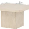 Stolik kawowy Qvart kwadratowy 80 cm trawertyn