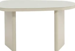 Stolik kawowy Ritony 70x45 cm beżowy ze szklanym blatem