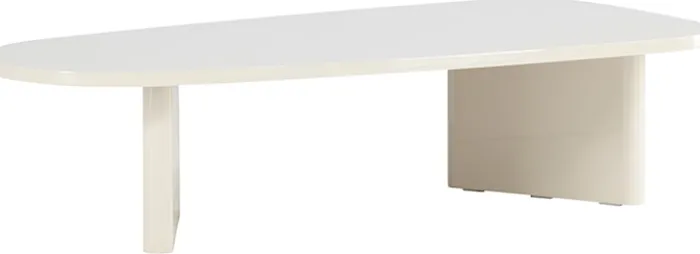 Stolik kawowy Ritony 130x65 cm jasnobeżowy