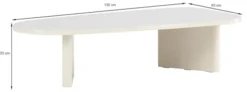 Stolik kawowy Ritony 130x65 cm jasnobeżowy