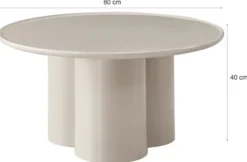 Stolik kawowy Roulness okrągły 80 cm bordowy wysoki połysk