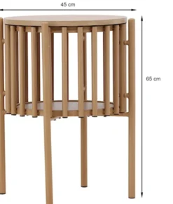 Stolik kawowy Rubbo okrągły 45 cm jasne drewno