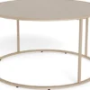 Stolik kawowy Seaford średnica 80 cm beżowy