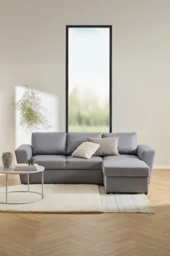 Stolik kawowy Seaford średnica 80 cm beżowy