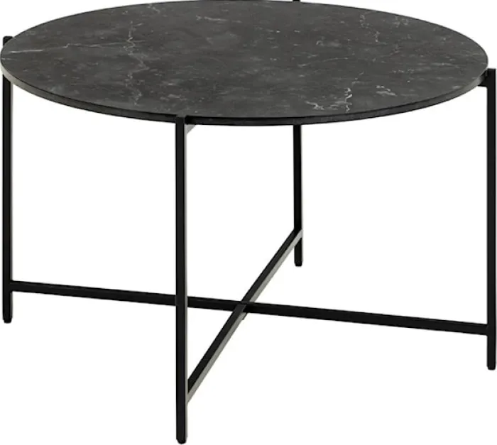 Stolik kawowy Shility 70x70 cm czarny marmur