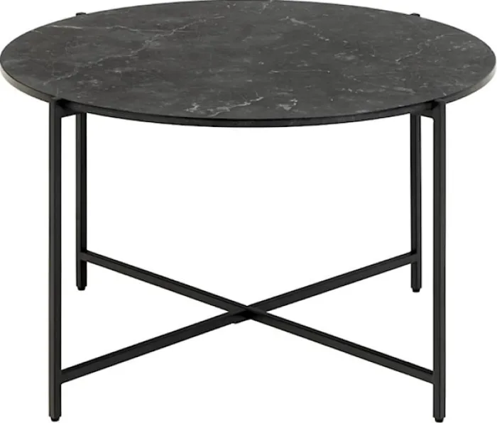 Stolik kawowy Shility 70x70 cm czarny marmur
