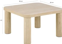 Stolik kawowy Sorisel 60x60 cm szary marmur