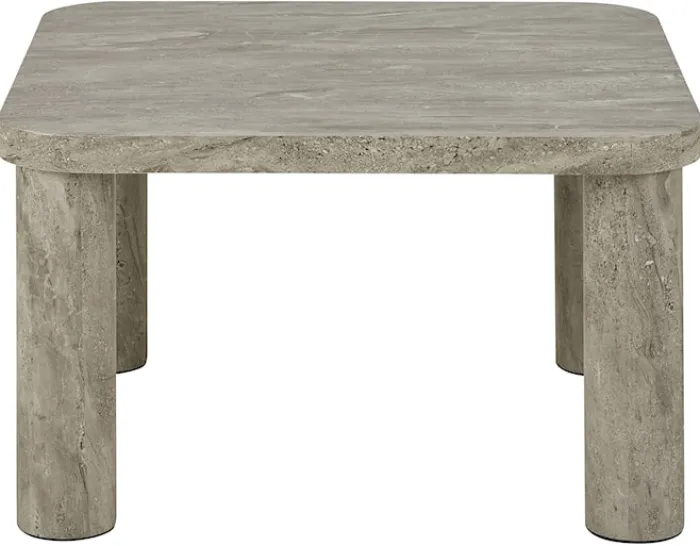 Stolik kawowy Sorisel 60x60 cm szary marmur
