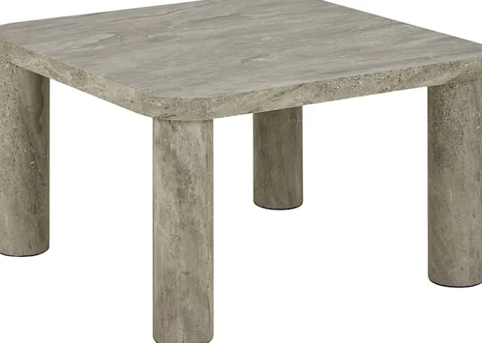 Stolik kawowy Sorisel 60x60 cm szary marmur