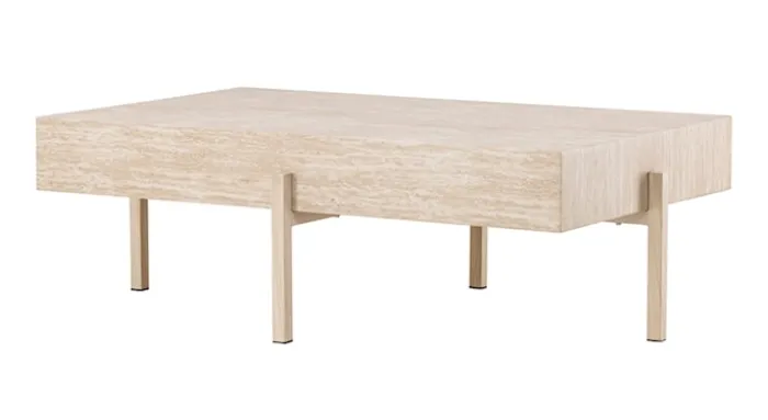 Stolik kawowy Vadholmen 126x82 cm bielony