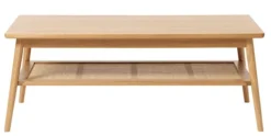 Stolik kawowy Visimmy 60x120 cm dąb/plecionka
