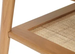 Stolik kawowy Visimmy 60x120 cm dąb/plecionka