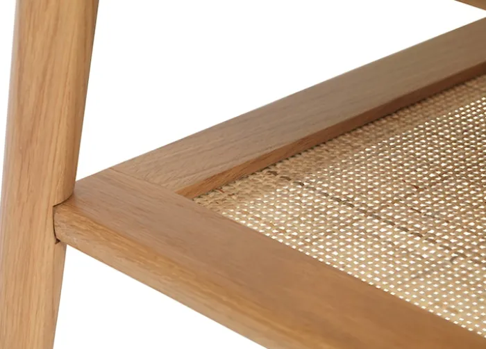 Stolik kawowy Visimmy 60x120 cm dąb/plecionka