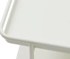 Stolik kawowy Yuba 55x110 cm z półką kremowy