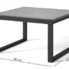 Stolik ogrodowy Dywilly 60x60 cm beton/ czarny stelaż