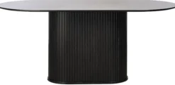 Stół owalny Gativel 95x180 dąb czarny