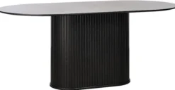 Stół owalny Gativel 95x180 dąb czarny