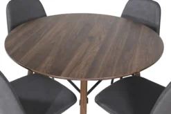 Stół Plaza okrągły blat średnica 100 cm orzech