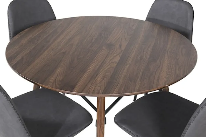 Stół Plaza okrągły blat średnica 100 cm orzech