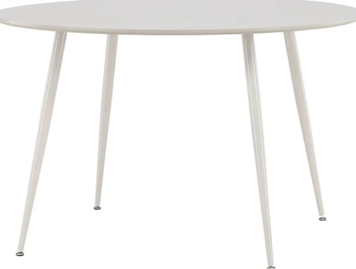 Stół Plaza okrągły blat średnica 120 cm beżowy