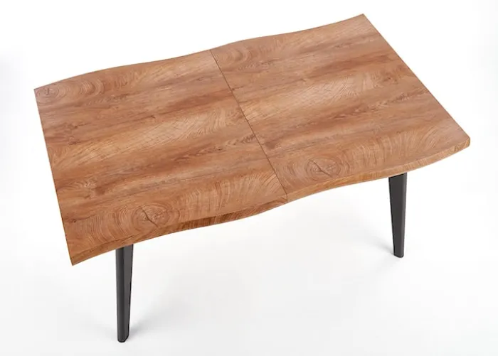Stół rozkładany Diggory 120-180x80 cm dąb naturalny/czarny