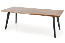 Stół rozkładany Diggory 120-180x80 cm dąb naturalny/czarny