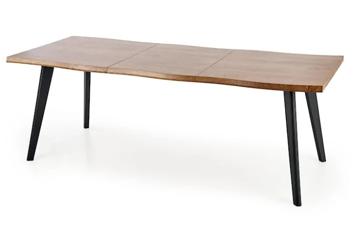 Stół rozkładany Diggory 120-180x80 cm dąb naturalny/czarny