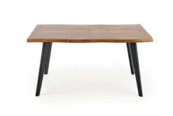Stół rozkładany Diggory 120-180x80 cm dąb naturalny/czarny