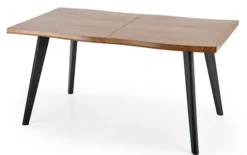 Stół rozkładany Diggory 120-180x80 cm dąb naturalny/czarny