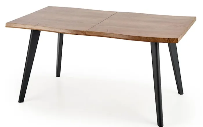 Stół rozkładany Diggory 120-180x80 cm dąb naturalny/czarny